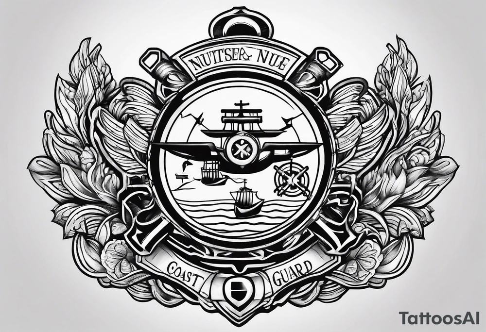 Nurse and Coast Guard logo tattoo idea