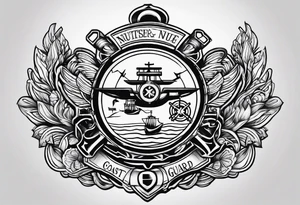 Nurse and Coast Guard logo tattoo idea