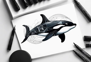 Orca whale tattoo idea