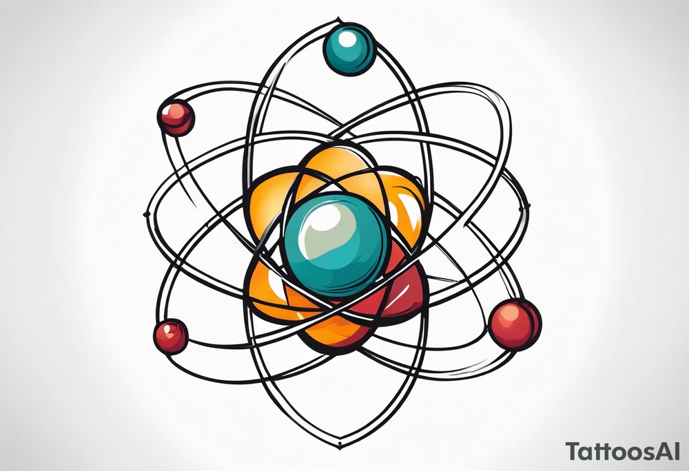 quantum model of atom tattoo idea
