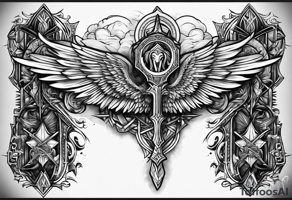 Valhalla word church tattoo idea