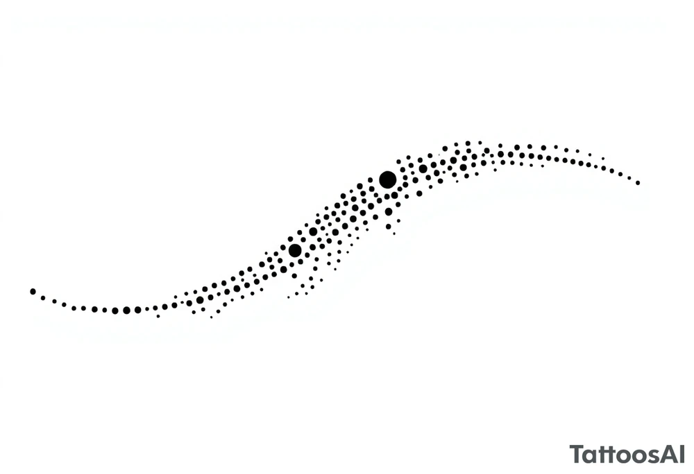 long shaman  style mytical bold line with ancient rhyme tattoo idea