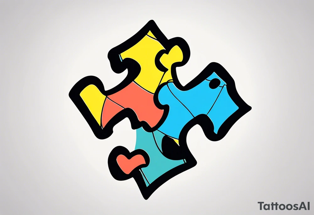 Autism puzzle piece tattoo idea