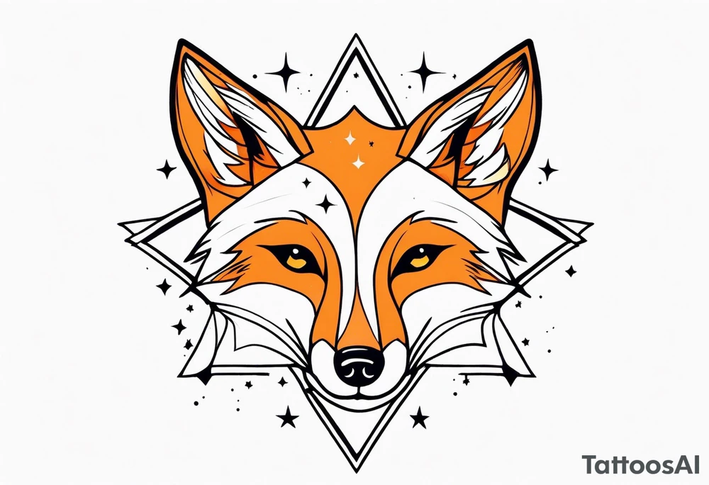 little fox look at the star tattoo idea