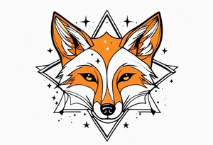 little fox look at the star tattoo idea