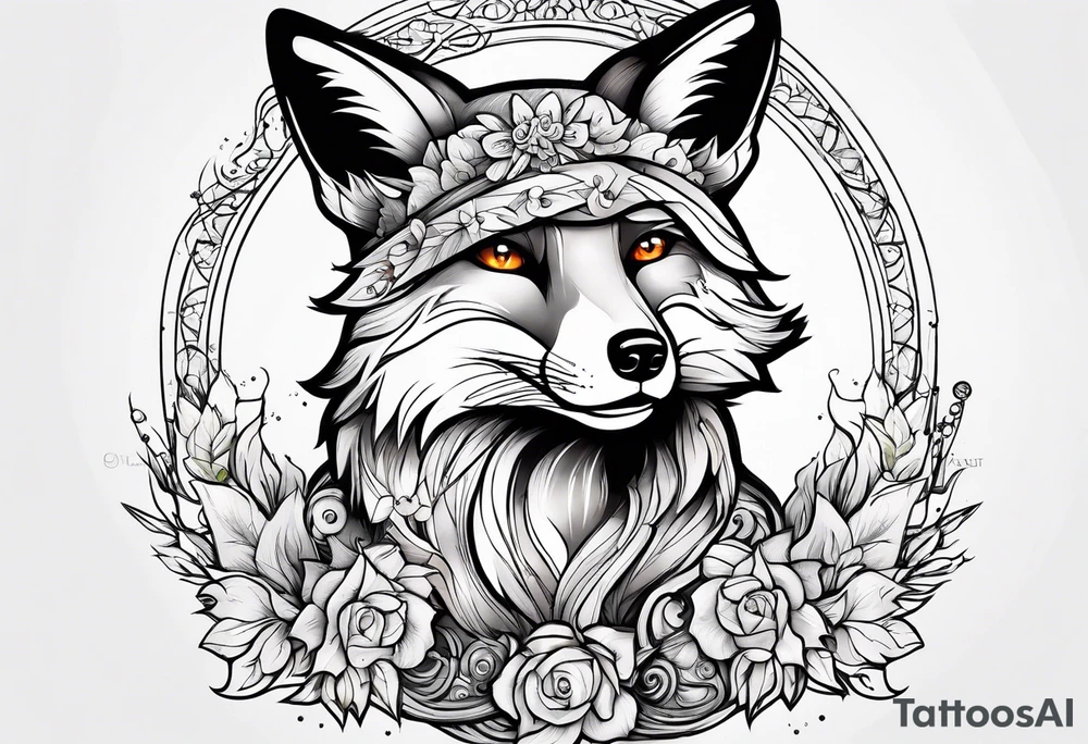 fox who look up the strars tattoo idea