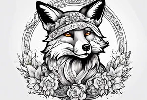 fox who look up the strars tattoo idea