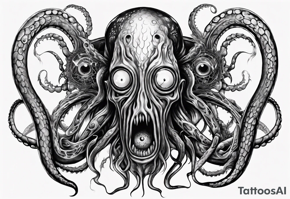 lovecraft theme with tentacle+++ and eyes for forearms tattoo idea lovecraft theme with tentacle+++ and eyes for forearms tattoo idea