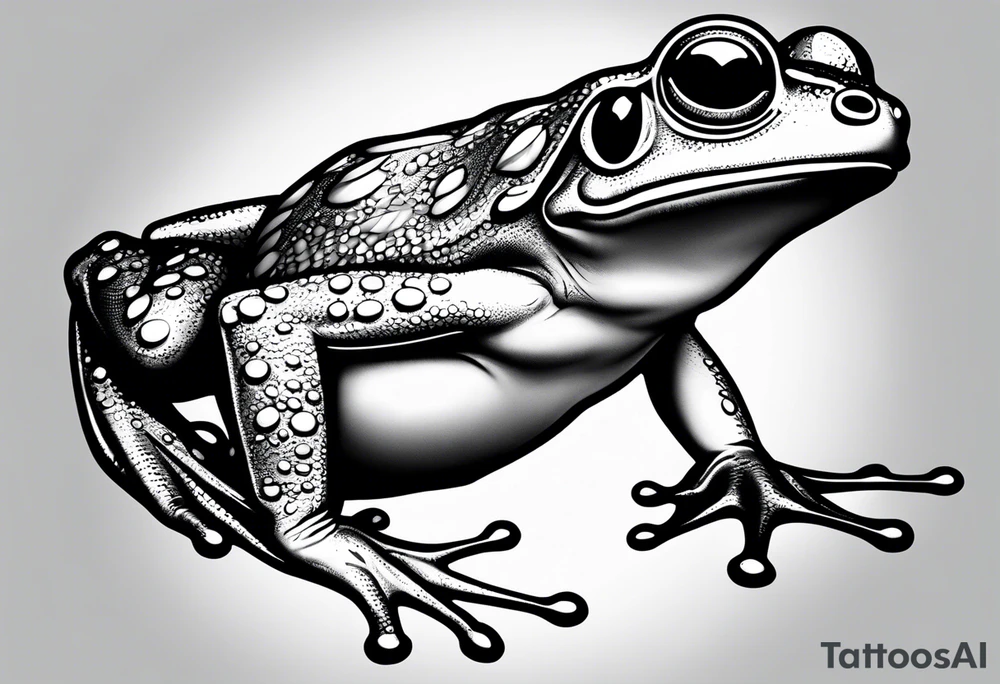 a psychedelic frog tattoo idea