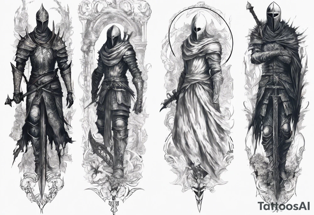 dark souls 3
full arm sleeve
artorias tattoo idea