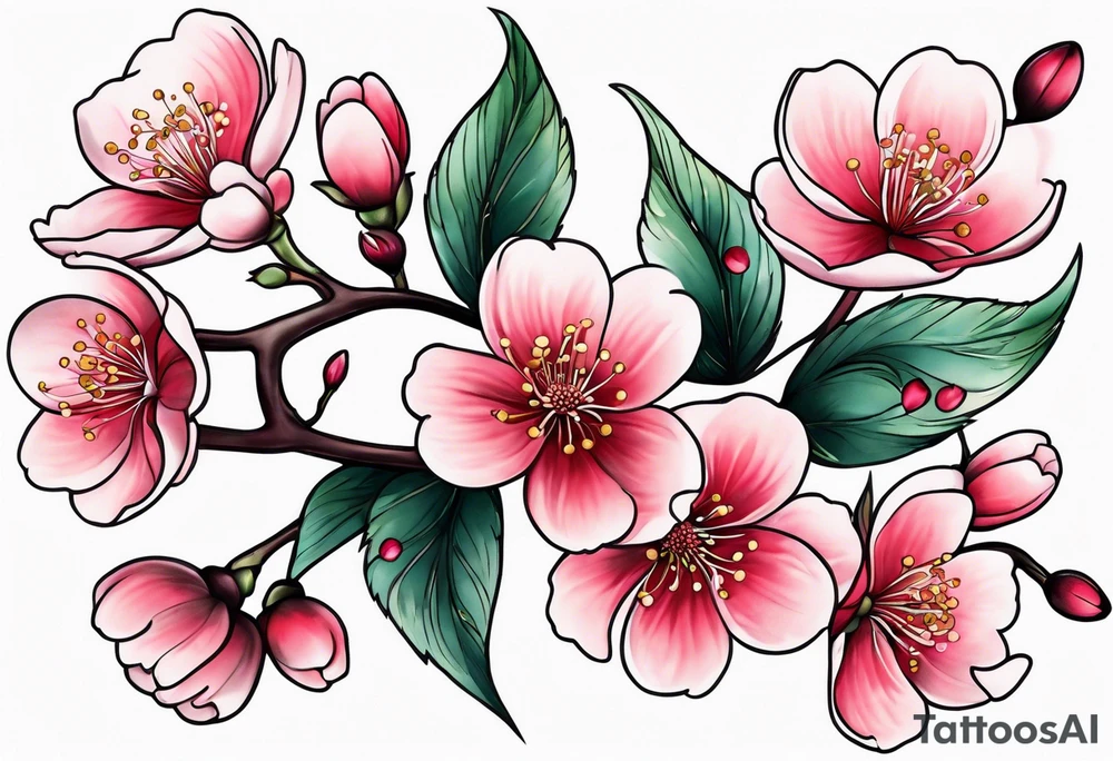 Small cherryblossom tatoo tattoo idea