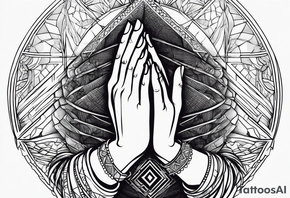 praying hands tattoo idea