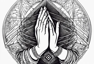 praying hands tattoo idea