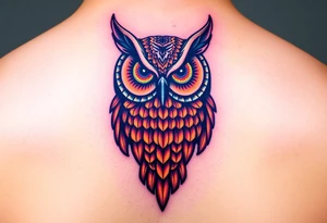 Honey comb, owl tattoo idea