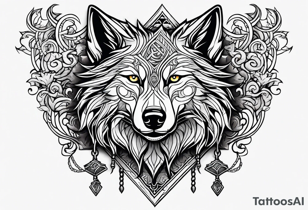 Viking Wolf tattoo idea