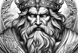 Zeus, Poseidon, Hades, full sleeve tattoo idea