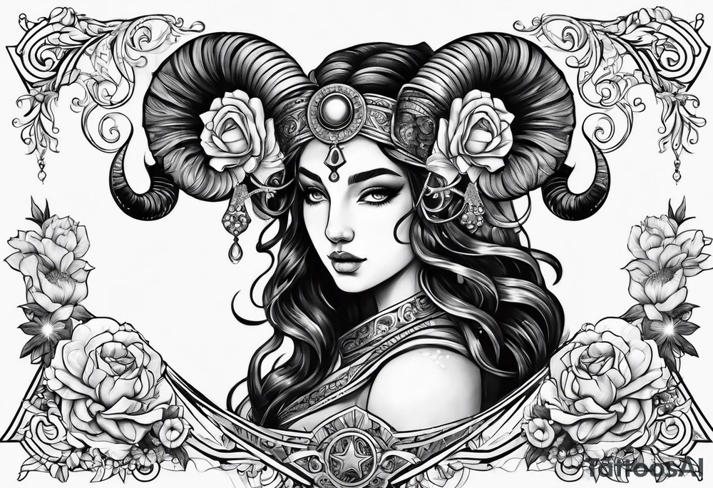 Aries goddess tattoo idea