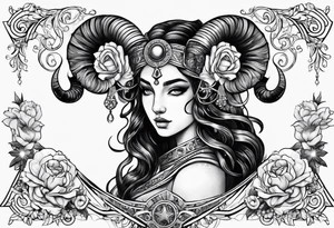Aries goddess tattoo idea