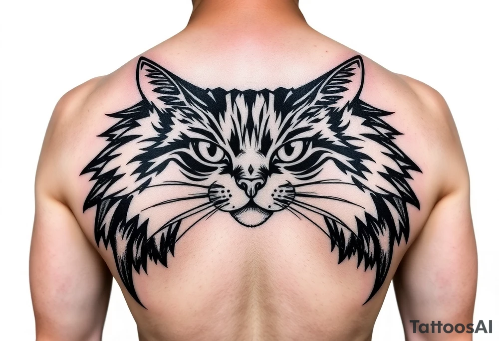black cat tattoo idea