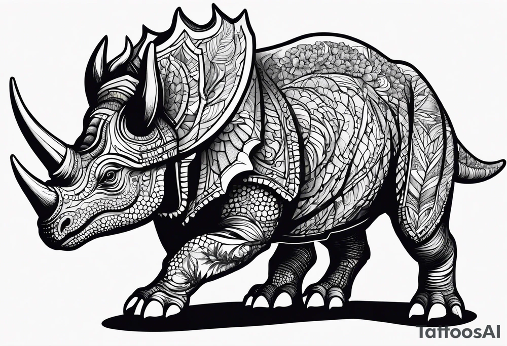 triceratops tattoo idea