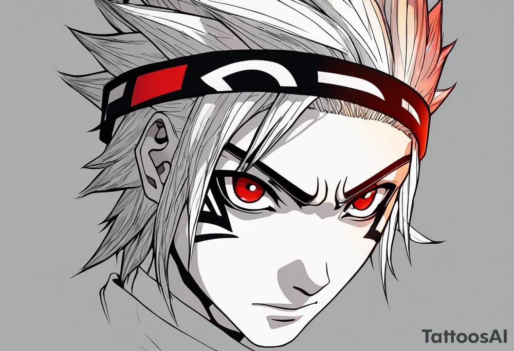 naruto headband with letter R in the middle tattoo idea