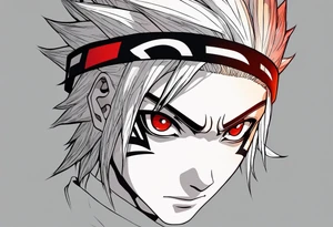 naruto headband with letter R in the middle tattoo idea