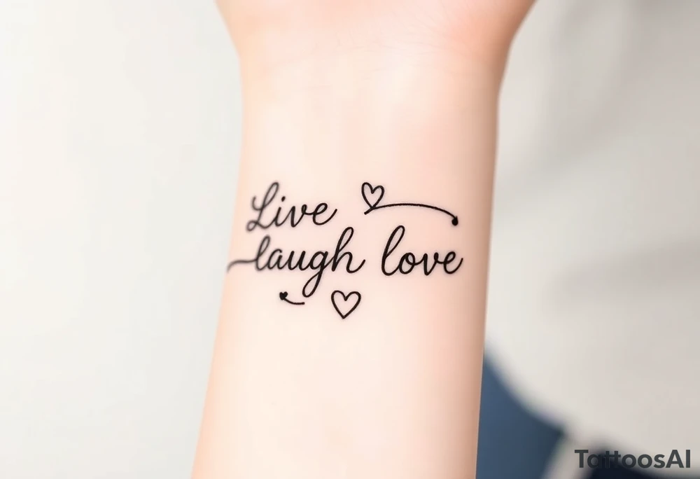 Live laugh love tattoo thats a bracelet tattoo idea