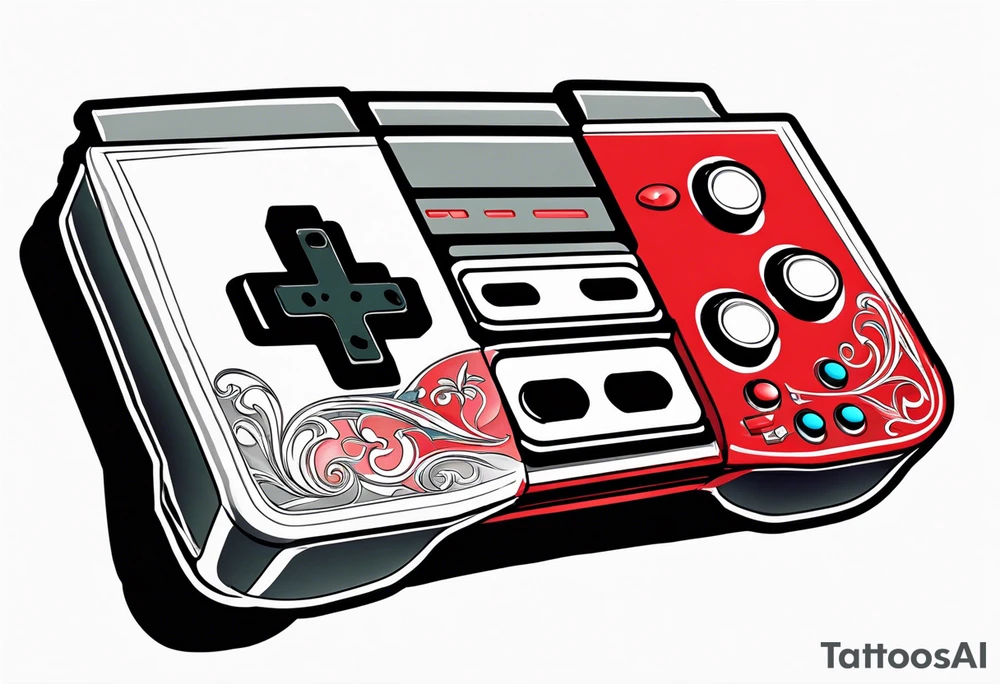 nintendo entertainment system  gamepad tattoo idea