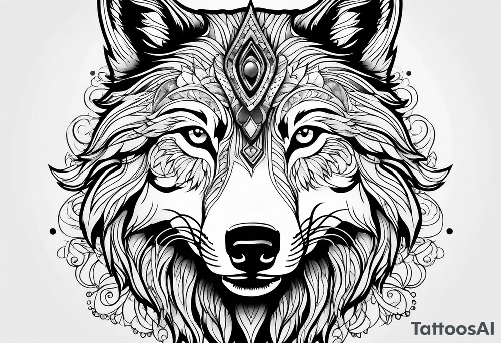 Wolf tattoo idea