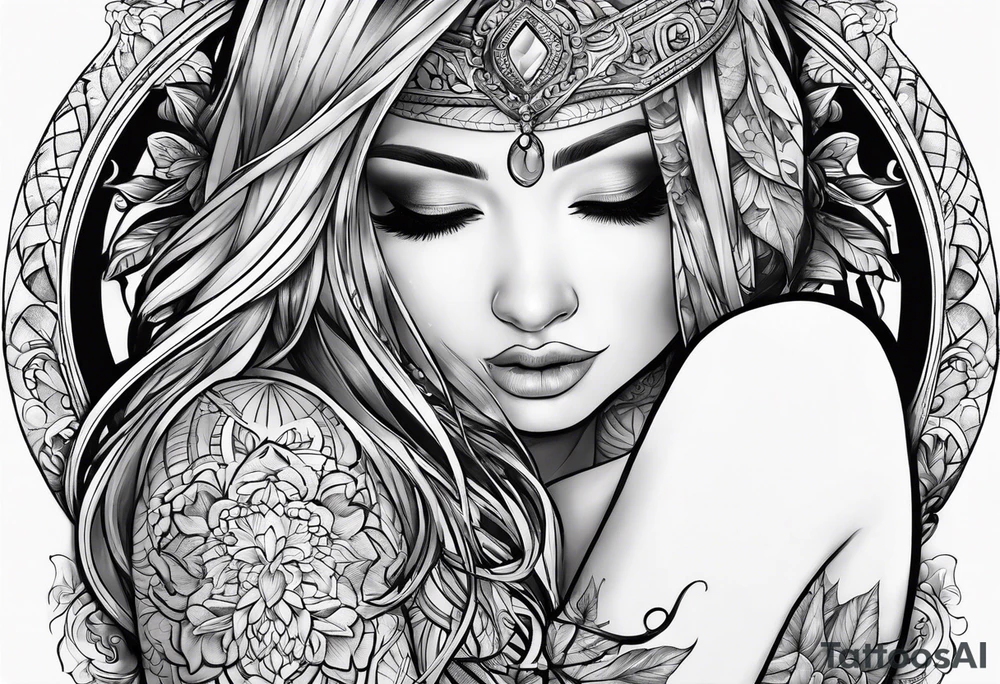 Hugging tattoo idea
