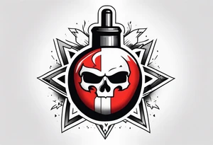 american traditional bomb tattoo idea