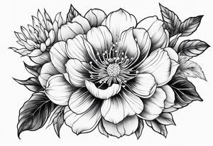 traditional Japanese flowers tattoo idea