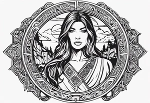 Grace Elizabeth in Norse ruins tattoo idea