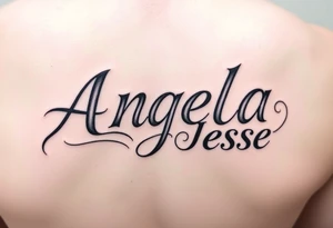 The name Angela and Jesse Combined tattoo idea