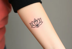 Lotus and Leo symbol tattoo idea