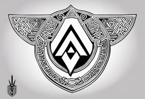 Valhalla shield sword valknut tattoo idea