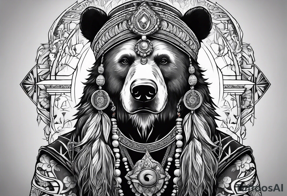 Bear Magi Medicine Man tattoo idea