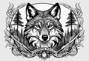 pack of coyotes tattoo idea