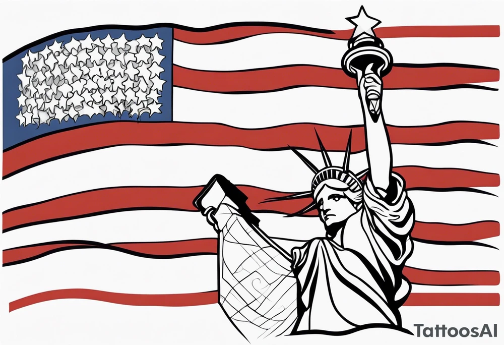 United States of America themed tattoo tattoo idea
