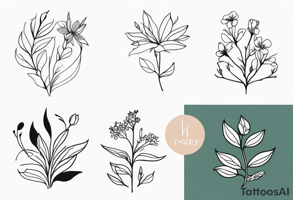simple nature/floral tattoo for arm tattoo idea
