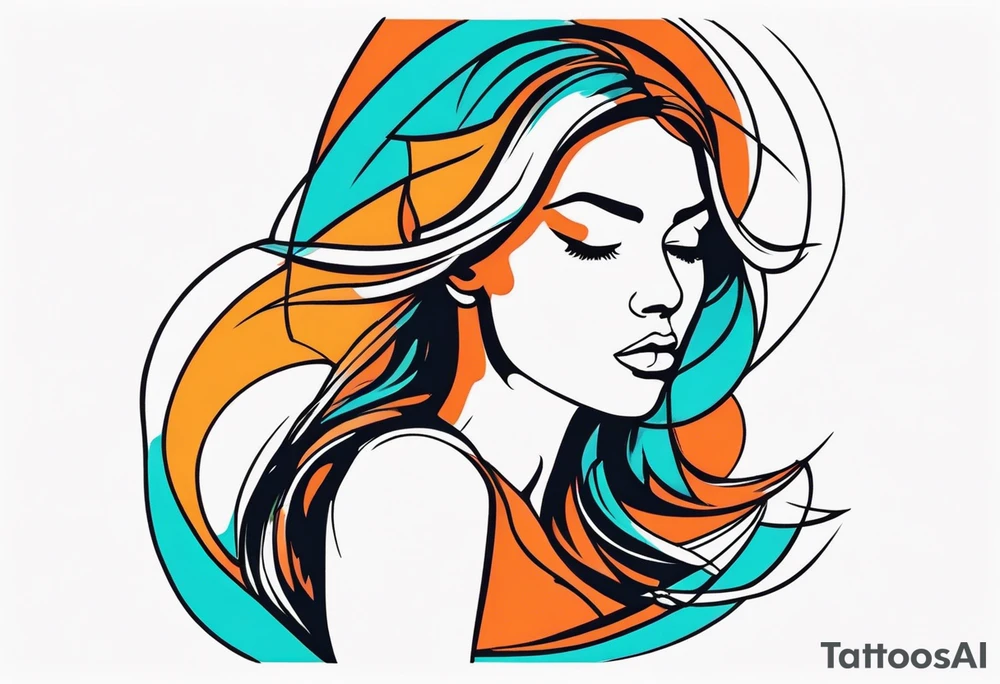 naked woman tattoo idea