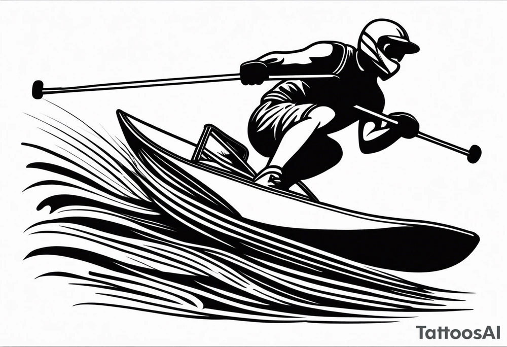 water skier tattoo idea