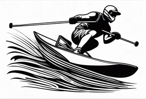 water skier tattoo idea