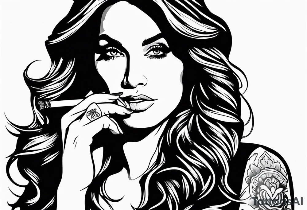 caitlyn jenner smoking cigarette tattoo idea