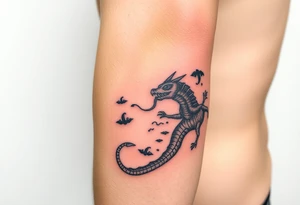 medieval woodcut sea map monsters tattoo idea