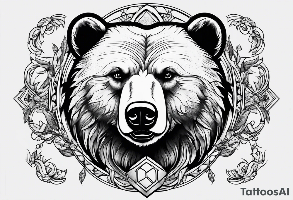 Bear utilizing the infinity symbol tattoo idea