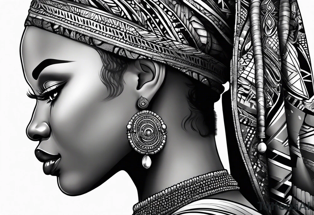 African art tattoo idea