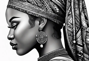 African art tattoo idea