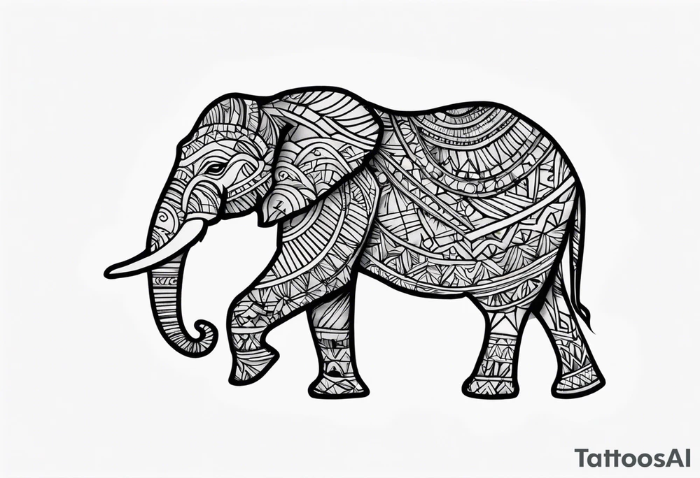 African elephant tattoo idea