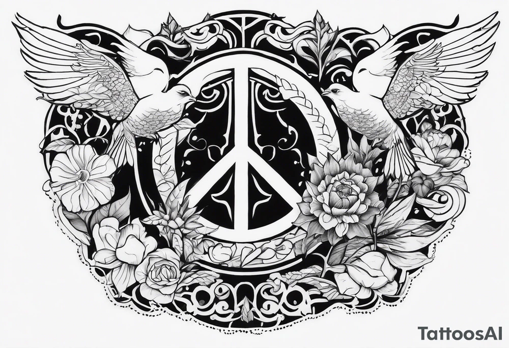 peace and war tattoo idea